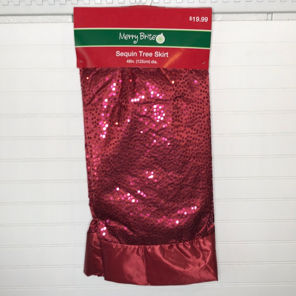 Sequined Christmas Tree Skirt 48 inch